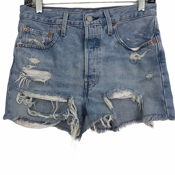 Levi's Pants - Levi's 501 Upcycled Destroy High Rise Booty Shorts
